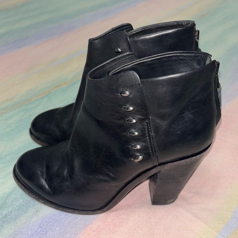 Rag & Bone Alwyn leather ankle black Boots women’s size 39.5